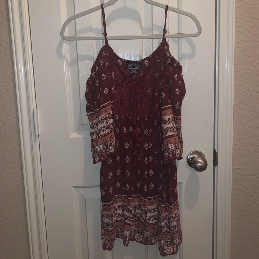 open shoulder dress